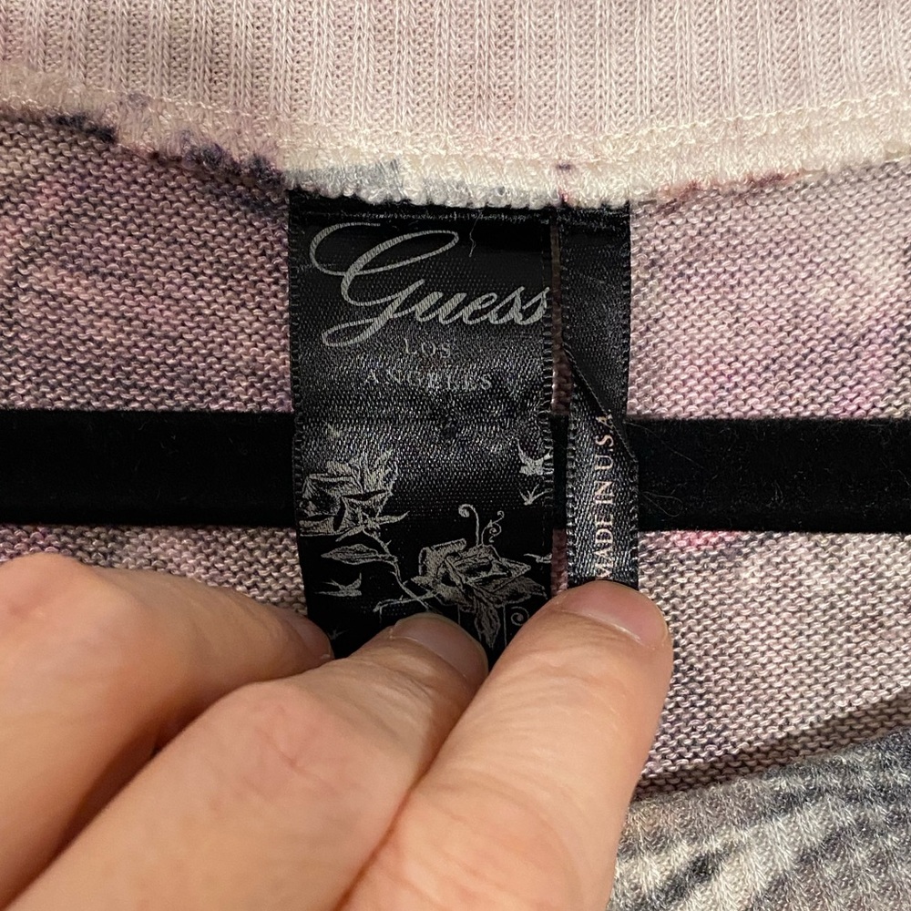 Y2K Guess Crystal Tattoo Tunic Sweater USA MADE Large - Picture 5 of 8